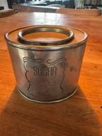 Vintage verzilverd suiker blik, Ophalen of Verzenden
