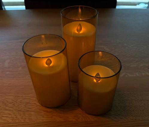NIEUW//3 stuks LED realistische flikker kaarsen met afstand, Huis en Inrichting, Woonaccessoires | Kandelaars en Kaarsen, Nieuw