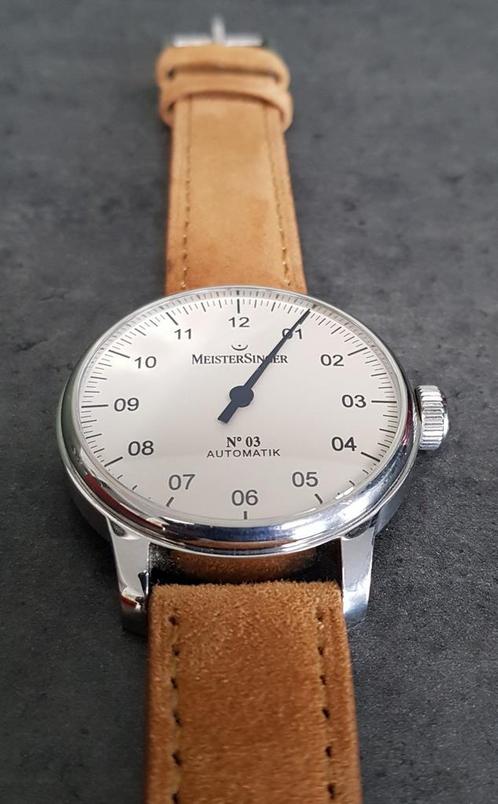 Meistersinger no 3 automatisch horloge Full set!, Sieraden, Tassen en Uiterlijk, Horloges | Heren, Zo goed als nieuw, Polshorloge