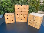 5 Stuks Ikea houten ladekastjes In zeer goede staat, Ophalen, 1 of 2 laden, 50 tot 100 cm, Zo goed als nieuw