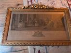 Antieke franse 18e eeuwse prent met lijst, Ophalen of Verzenden