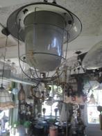 industriele stallamp glas met metaal, Antiek en Kunst, Ophalen of Verzenden
