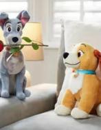 Disney Lady en de Vagebond Knuffel Set, Ophalen of Verzenden, Nieuw, Hond