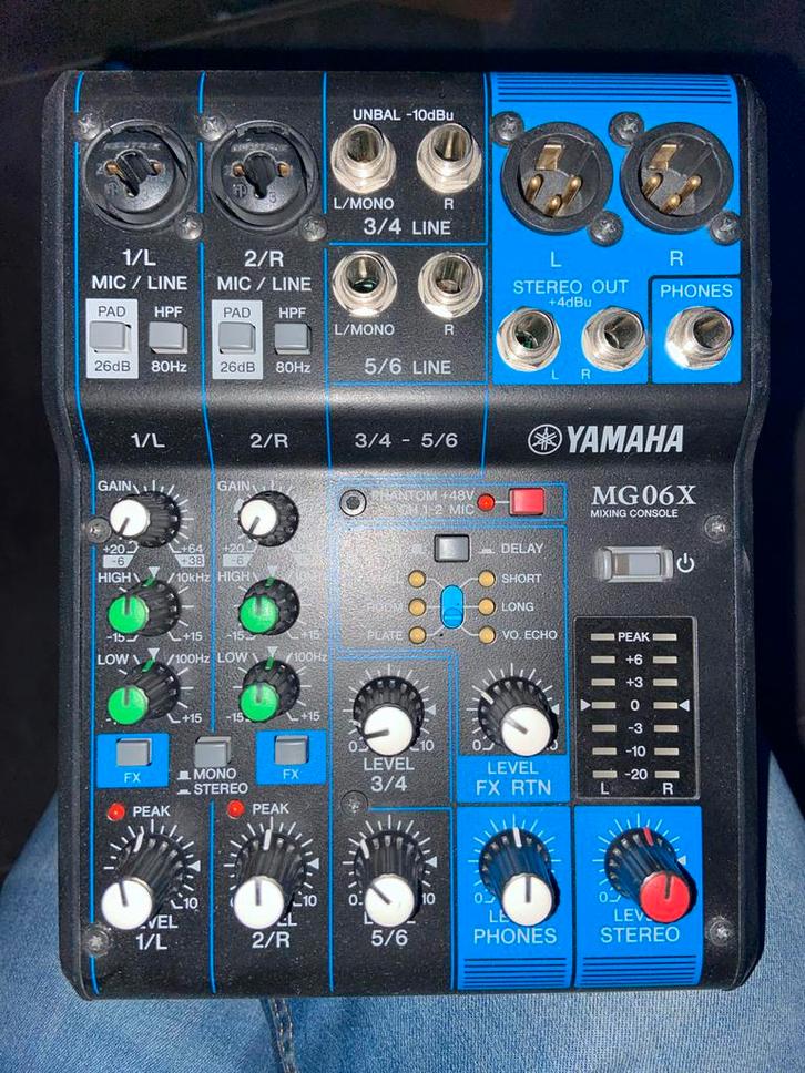 Yamaha MG06X Mengpaneel - Compact en Krachtig!, Muziek en Instrumenten, Mengpanelen, Zo goed als nieuw, 5 tot 10 kanalen, Microfooningang