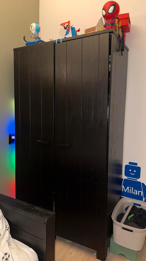 Woood bed, kast (kinderkamer), Huis en Inrichting, Kasten | Kledingkasten, Gebruikt, 150 tot 200 cm, 100 tot 150 cm, 50 tot 75 cm