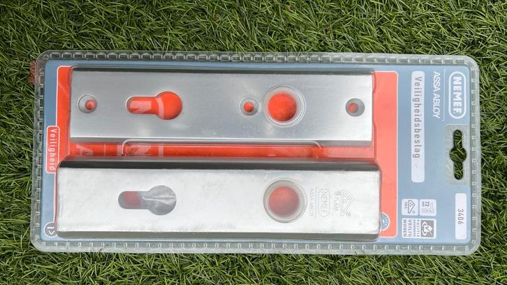 Veiligheidsbeslag, deurbeslag, Nemef 3406, 72mm, Assa Abloy, Doe-het-zelf en Verbouw, Hang- en Sluitwerk, Nieuw, Klink of Kruk
