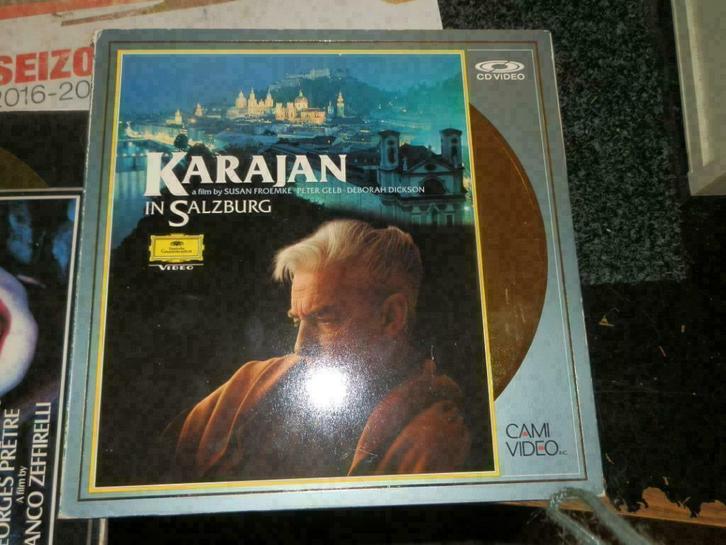 Laserdisc cd video Karajan in Salzburg, Cd's en Dvd's, Vinyl | Klassiek, Classicisme, Opera of Operette, Ophalen of Verzenden