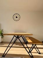 Eikenhouten eettafel met bank en stoelen, Huis en Inrichting, Tafels | Eettafels, Zo goed als nieuw, Vijf personen of meer, 150 tot 200 cm