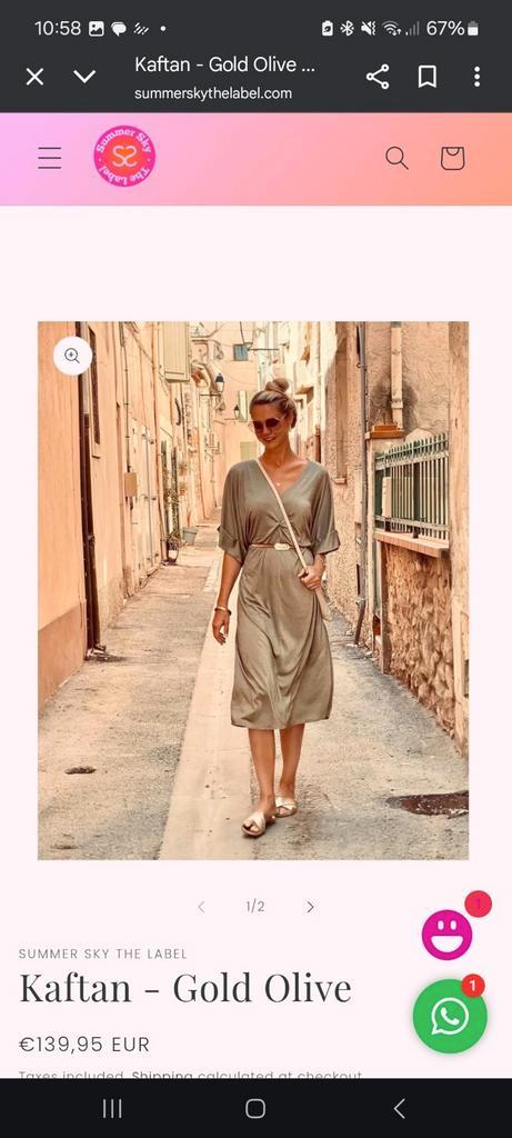 Kaftan maat  44 tm 50, Kleding | Dames, Jurken, Nieuw, Maat 42/44 (L), Groen, Onder de knie, Ophalen of Verzenden