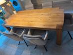 Eetkamertafel Massief Eiken |  220x100x78 | ZGAN, Ophalen, Eikenhout, 200 cm of meer, 50 tot 100 cm