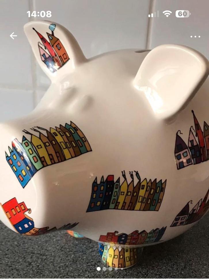 Porseleine spaarvarken, Verzamelen, Spaarpotten, Zo goed als nieuw, Dier, Ophalen of Verzenden