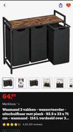 Wasmand met 3 vakken en plank, Ophalen, Overige typen, 50 tot 100 cm, Zo goed als nieuw