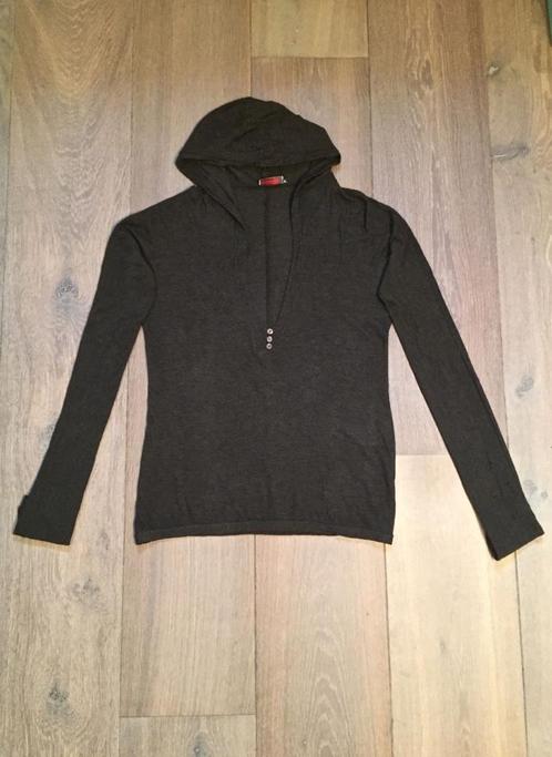 IZGS Max&Co bruin soepel dun truitje/hoody met V-hals; mt 38, Kleding | Dames, Truien en Vesten, Zo goed als nieuw, Maat 38/40 (M)