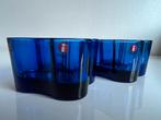 2 Iittala Alvar Aalto Schaal ‘Votive’ Ultramarine Blue, Huis en Inrichting, Ophalen of Verzenden, Zo goed als nieuw, Kandelaar