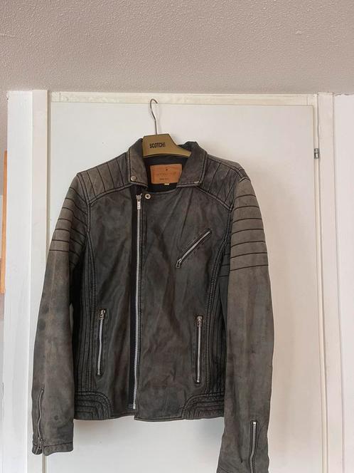 Goosecraft Biker leren jas l/xl, Kleding | Heren, Jassen | Zomer, Gedragen, Maat 56/58 (XL), Zwart, Ophalen of Verzenden