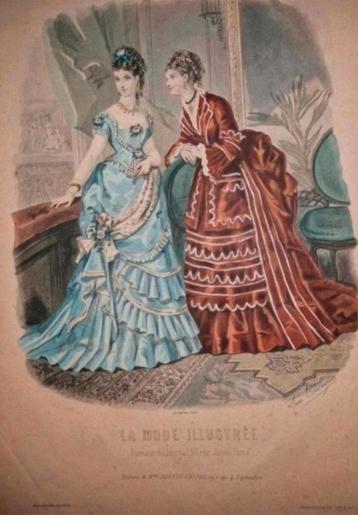 Victoriaanse modeprenten La Mode Illustrée, Anais Toudouze beschikbaar voor biedingen