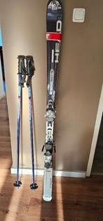 Beschikbaar HEAD C140 + schoenen+tas,  skitas en skistokken, Ophalen, 140 tot 160 cm, Gebruikt, Carve