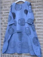 Zomer tuniek, 100% Linnen, Nieuw, Verzenden, Nieuw, Maat 46/48 (XL) of groter, Blauw