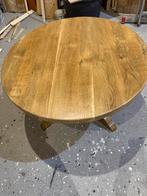 Massief Eiken Salontafel - Ronde Vorm, Huis en Inrichting, Tafels | Salontafels, Verzenden