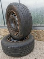 195 / 65 R15 zomerband(en)+stalen velg 4x108 [2 stuks] 1=lek, Ophalen, Zo goed als nieuw