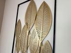 Set van 2 metalen wanddecoraties met bladeren, Ophalen, Nieuw