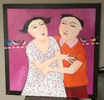 Schilderij "................." 80 x 80 cm (titel ontbreekt), Antiek en Kunst, Ophalen