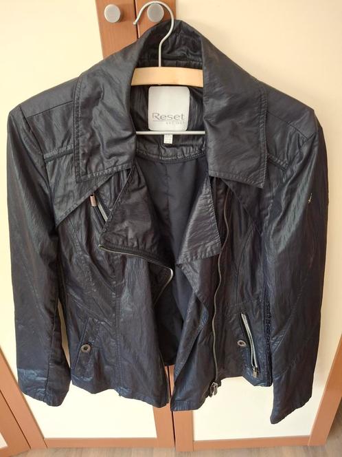 Bikerjasje, zomerjas, merk Reset, donkerblauw, Maat 42, Kleding | Dames, Jasjes, Kostuums en Pakken, Zo goed als nieuw, Maat 42/44 (L)