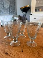 Set van 4 loberon glazen op voet - wijnglas, Ophalen, Glas of Glazen, Niet bekend, Overige stijlen