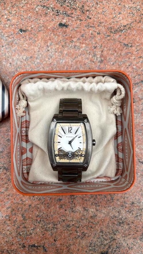 Fossil Twist horloge, Sieraden, Tassen en Uiterlijk, Horloges | Heren, Gebruikt, Polshorloge, Overige merken, Staal, Staal, Ophalen of Verzenden