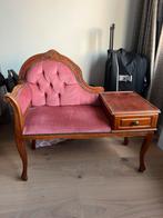 Telefoonbankje oud roze, Antiek en Kunst, Antiek | Meubels | Bedden, Ophalen