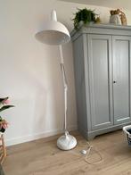 Witte staande lamp, Huis en Inrichting, Lampen | Vloerlampen, Minder dan 100 cm, Ophalen of Verzenden, Zo goed als nieuw