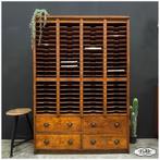 Oude, karaktervolle, grote, houten postsorteerkast ladekast, Huis en Inrichting, Ophalen, Gebruikt, 100 tot 150 cm, 5 laden of meer