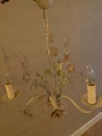 Metalen arts & craft hanglamp / kroonluchter in bloem vorm, Ophalen, Gebruikt, Metaal, Arts & crafts.