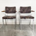 Twee vintage design stoelen Gispen voor Emmein, Reaal 9121-1, Huis en Inrichting, Stoelen, Ophalen, Gebruikt, Twee, -