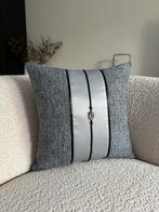 Luxe handgemaakte sierkussen 45x45, Ophalen of Verzenden, Nieuw, Blauw, Vierkant