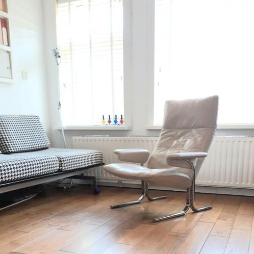De Sede DS-2030 Lounge Chair design Hans Eichenberger, Huis en Inrichting, Fauteuils, Gebruikt, Leer, Metaal, 75 tot 100 cm, 75 tot 100 cm