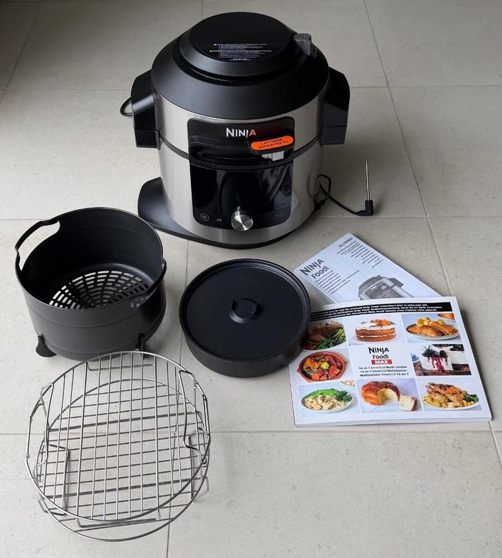 Ninja multicooker 15-in-1 OL750EU in zilver, Witgoed en Apparatuur, Slowcookers, Zo goed als nieuw, Ophalen