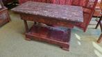 Mahonie Empire side table marmer blad, Antiek en Kunst, Ophalen