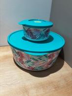 tupperware - schalen tropisch motief - set: 17,50 euro, Ophalen of Verzenden, Nieuw, Schaal