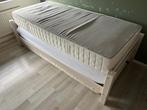 Bed met Hövag IKEA Matras  en lattenbodem, 90 cm, Gebruikt, Eenpersoons, Wit