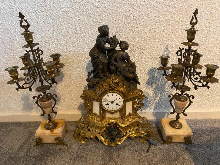 Schoorsteenmantel klokstel, Antiek en Kunst, Antiek | Klokken, Ophalen