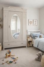 Massief eiken franse kleding linnen leg kind baby meidenkast, Ophalen, 100 tot 150 cm, 200 cm of meer, 25 tot 50 cm