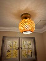 1, 2 of 3 plafondlampen rotan riet en hout. Nieuwstaat!, Huis en Inrichting, Lampen | Plafondlampen, Ophalen of Verzenden, Hout