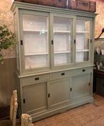 Landelijk grote vitrine winkel buffet apothekers kast groen, Nieuw, De steeg, Il fienile, 25 tot 50 cm
