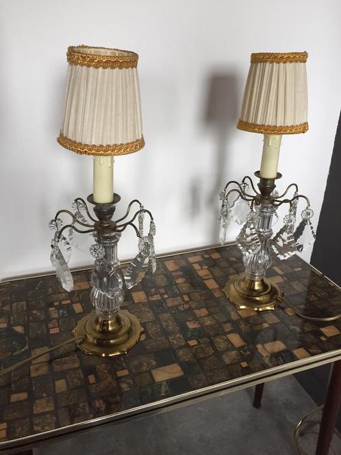 Brocante staande lampen met kap, Antiek en Kunst, Curiosa en Brocante, Ophalen