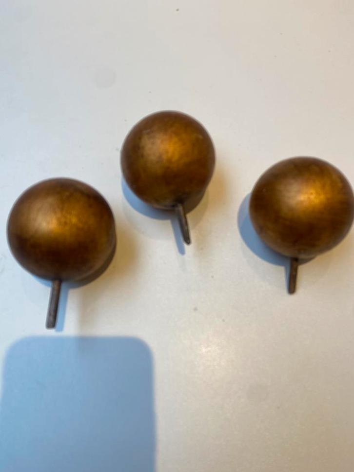 Antieke houten bollen voor fries kortstaart klok, Sieraden, Tassen en Uiterlijk, Edelstenen, Zo goed als nieuw, Ophalen of Verzenden