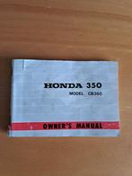 Engelse Handleiding Honda CB 350 K3, Honda