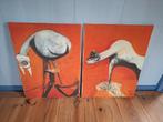 2x Mooie "Francis Bacon" replica op canvas. 80x60cm., Ophalen