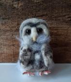 Genaaldvilt Uiltje wol naaldvilten uil handgemaakt, Hobby en Vrije tijd, Vilt, Ophalen of Verzenden, Nieuw, Overige typen, Wolvilt
