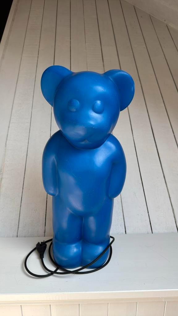 Blauwe beerlamp van Heinz Klein voor Elmar Flötotto, Huis en Inrichting, Lampen | Tafellampen, Zo goed als nieuw, Minder dan 50 cm